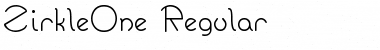 Download ZirkleOne Regular Font Title Preview
