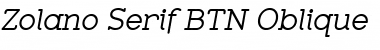 Download Zolano Serif BTN Font