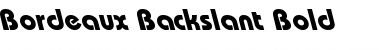 Download Bordeaux Backslant Bold Font Title Preview