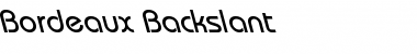 Download Bordeaux Backslant Regular Font Title Preview