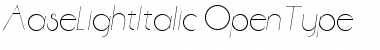 Download Aase LightItalic Font Title Preview