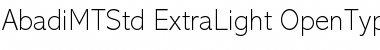 Download Abadi MT Std Extra Light Font Title Preview