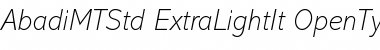 Download Abadi MT Std Extra Light It Font Title Preview