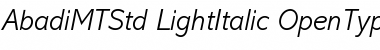 Download Abadi MT Std Light Italic Font Title Preview