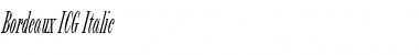 Download Bordeaux ICG Italic Font Title Preview
