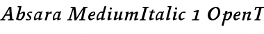 Download Absara Medium Italic Font Title Preview