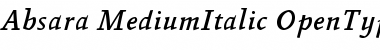 Download Absara Medium Italic Font Title Preview