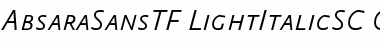 Download AbsaraSansTF-LightItalicSC Regular Font Title Preview