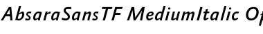 Download AbsaraSansTF-MediumItalic Regular Font Title Preview