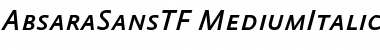 Download AbsaraSansTF-MediumItalicSC Regular Font Title Preview
