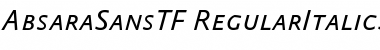Download AbsaraSansTF-RegularItalicSC Regular Font Title Preview