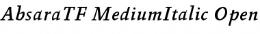 Download Absara TF Medium Italic Font Title Preview