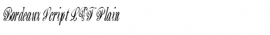 Download Bordeaux Script LET Plain Font Title Preview