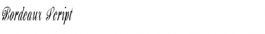 Download Bordeaux Script Regular Font Title Preview
