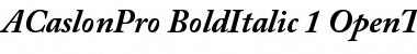 Download Adobe Caslon Pro Bold Italic Font Title Preview