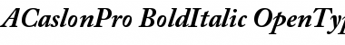 Download Adobe Caslon Pro Bold Italic Font Title Preview