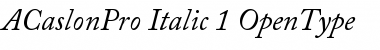 Download Adobe Caslon Pro Italic Font