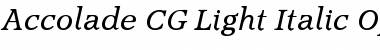 Download Accolade CG Light Italic Font Title Preview