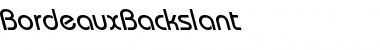 Download BordeauxBackslant Regular Font Title Preview