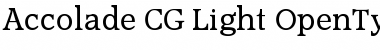 Download Accolade CG Light Regular Font Title Preview