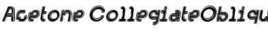 Download Acetone CollegiateOblique Font Title Preview