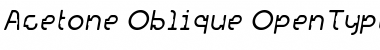 Download Acetone Oblique Font Title Preview