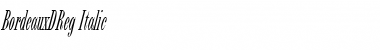 Download BordeauxDReg Italic Font Title Preview