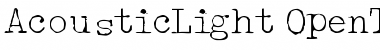 Download AcousticLight Regular Font Title Preview