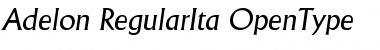 Download Adelon-RegularIta Regular Font Title Preview