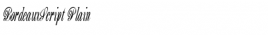 Download BordeauxScript Plain Font Title Preview