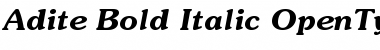 Download Adite Bold Italic Font Title Preview