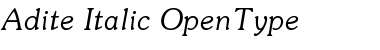 Download Adite Italic Font Title Preview