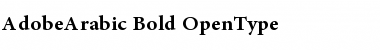 Download Adobe Arabic Bold Font Title Preview