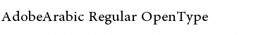 Download Adobe Arabic Regular Font Title Preview