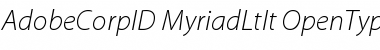Download Adobe Corporate ID Myriad Light Italic Font Title Preview