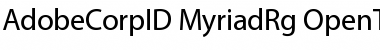 Download Adobe Corporate ID Myriad Regular Font Title Preview