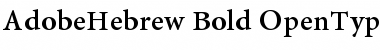 Download Adobe Hebrew Bold Font Title Preview