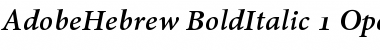 Download Adobe Hebrew Bold Italic Font Title Preview
