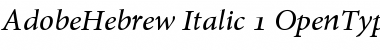 Download Adobe Hebrew Italic Font Title Preview