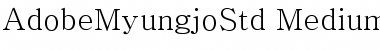 Download Adobe Myungjo Std M Font Title Preview
