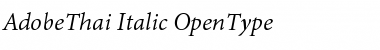 Download Adobe Thai Italic Font Title Preview
