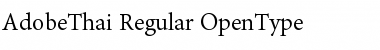 Download Adobe Thai Regular Font Title Preview