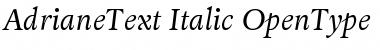 Download Adriane Text Italic Font Title Preview