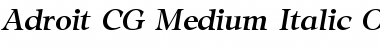 Download Adroit CG Medium Italic Font Title Preview