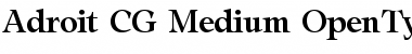 Download Adroit CG Medium Regular Font Title Preview