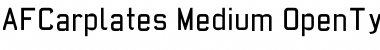 Download AFCarplates Medium Font Title Preview