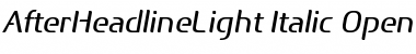 Download After Headline Light Italic Font Title Preview