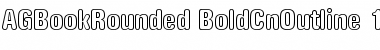 Download AG Book Rounded Bold Condensed Outline Font Title Preview