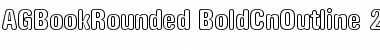 Download AG Book Rounded Bold Condensed Outline Font Title Preview