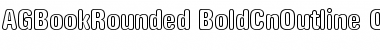 Download AG Book Rounded Bold Condensed Outline Font Title Preview